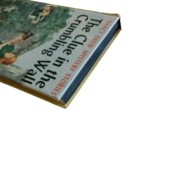The Clue in the Crumbling Wall, Nancy Drew Carolyn Keene Matte Yellow Orig. Text - Picture 3 of 9